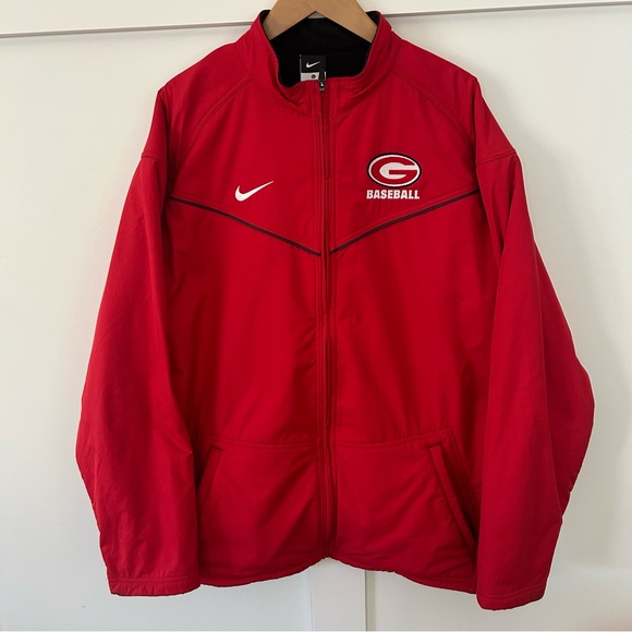 Nike Other - Nike Men’s Georgia Bulldogs Baseball Red Full Zip Jacket Coat‎ Fleece Swoosh XL